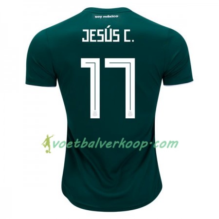 Mexico Jesus C. 17 Thuisshirt WK voetbal 2018
